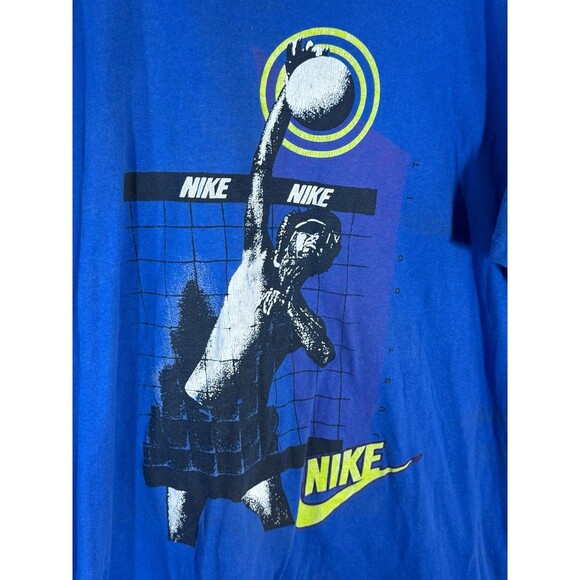 Vintage Nike Volleyball Just Do It Shirt Blue XL USA - Picture 4 of 10